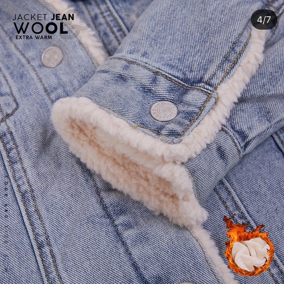 Jacket Jean WOOL Size M - Picture 7 of 8